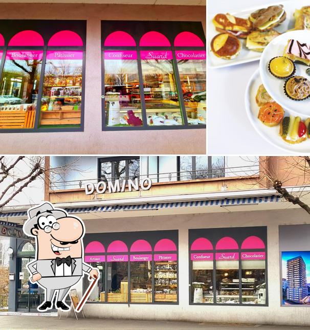 La immagine della esterno e cibo di Boulangerie-Pâtisserie-Confiserie Suard