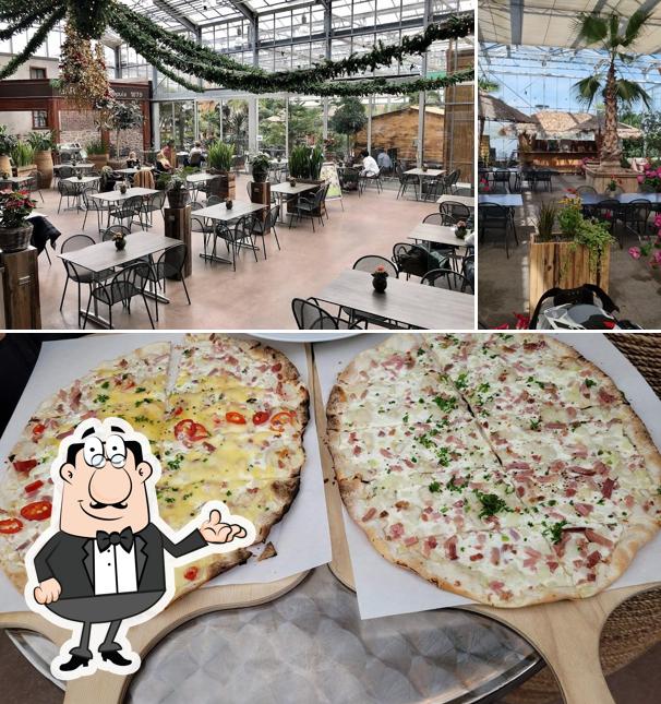 La interni e pizza del ristorante