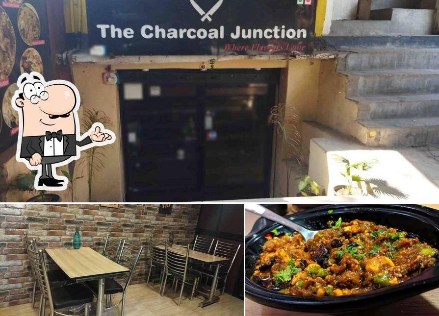 The image of interior and food at The Charcoal Junction