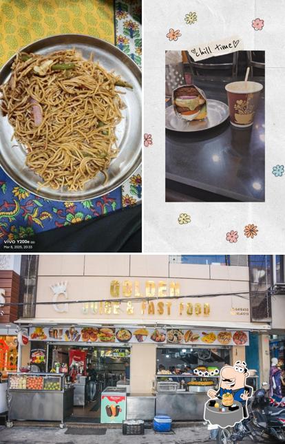 Among different things one can find food and exterior at Golden Juice Bar