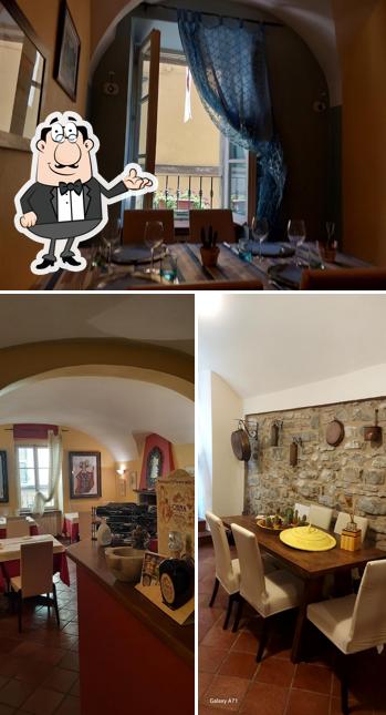 Gli interni di Antica trattoria pelliccia