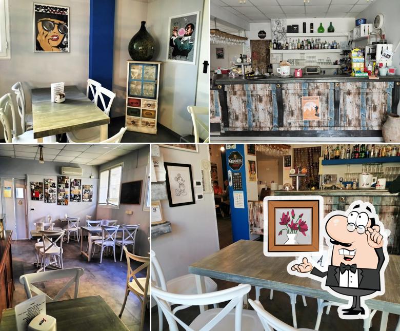 Dai un'occhiata agli interni di Moka bar con cucina