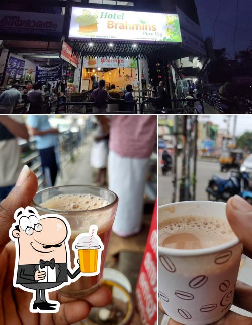Enjoy a beverage at Brahmins Pure Veg