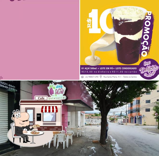 O exterior do Dona Açaí Gelateria. Atacado e Varejo
