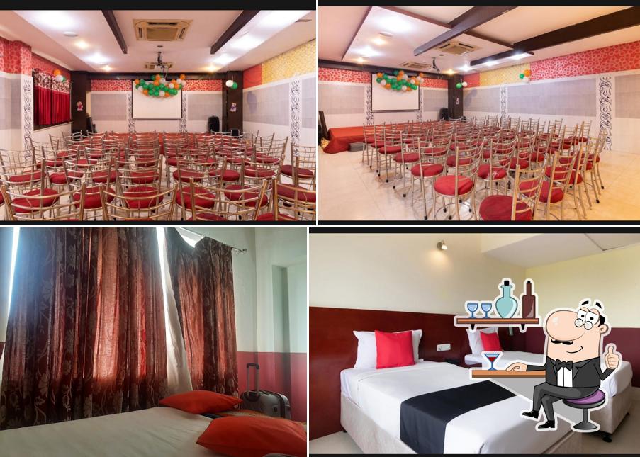 Take a seat at one of the tables at Hotel Vassi Palaze