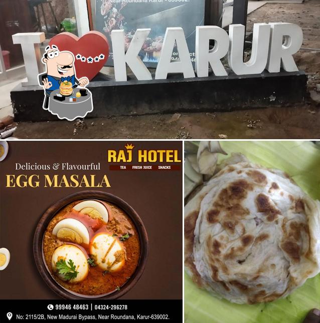 Food at Raj Hotel