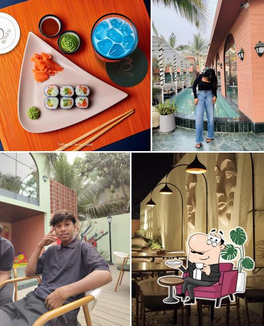 This is the photo displaying interior and food at Bonzai Multicuisine Restro & Cafe