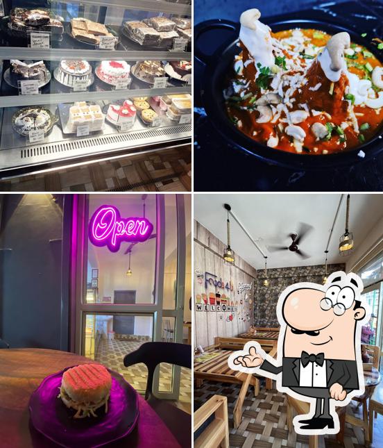 Among different things one can find interior and food at Foods 4 U