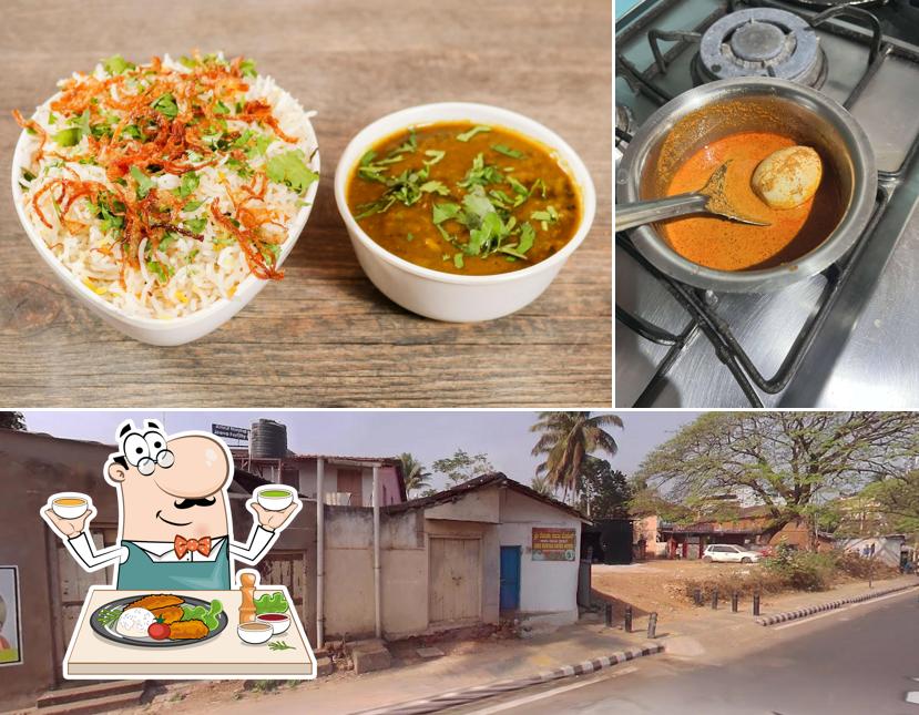Take a look at the image showing food and exterior at Shree Renuka Savaji Hotel