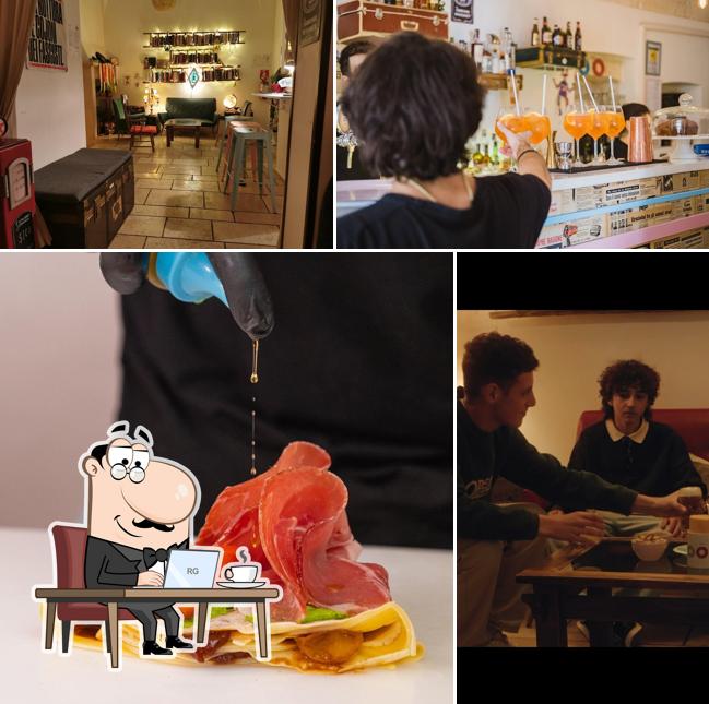 La immagine della interni e cibo di Coopera