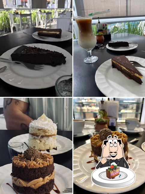 Bolo de chocolate em Orla Café