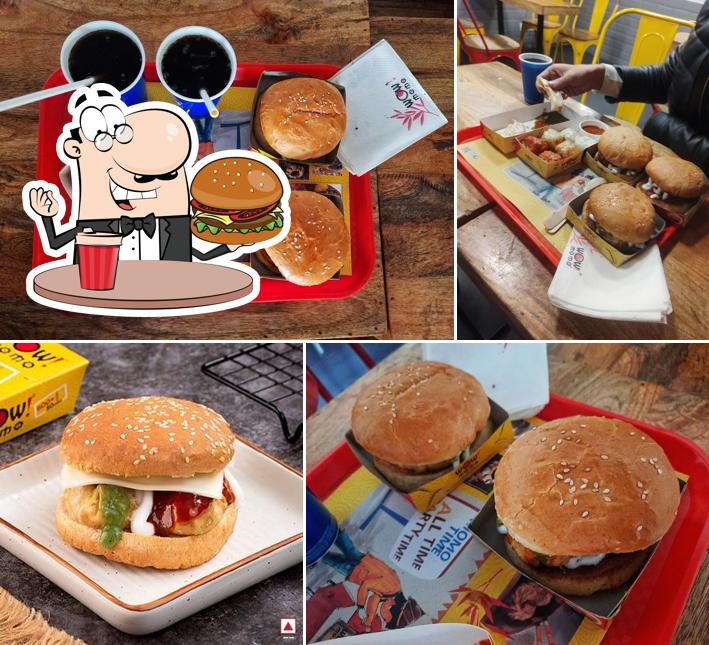 Try out a burger at Wow! Momo Try out a burger at Wow! Momo