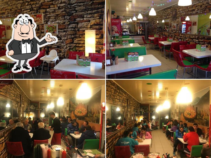 Gli interni di bella pizza kebap