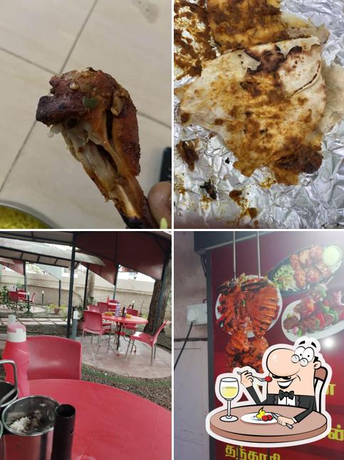 Among different things one can find food and interior at Kiki kitchen Garden Restaurant