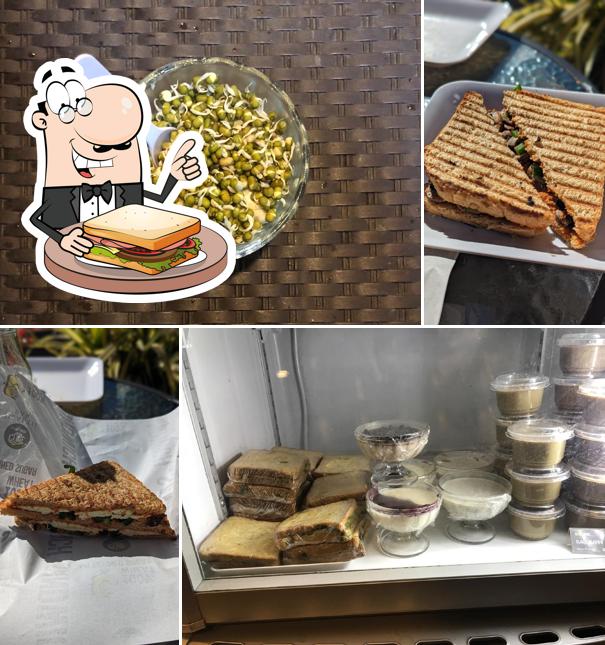 Grilled cheese sandwich at HEALTH BAR by SCUBE