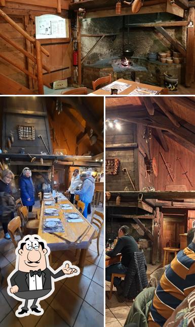 Gli interni di Buvette Au Creux du feu (ouvert du 02.11 au 30.04)