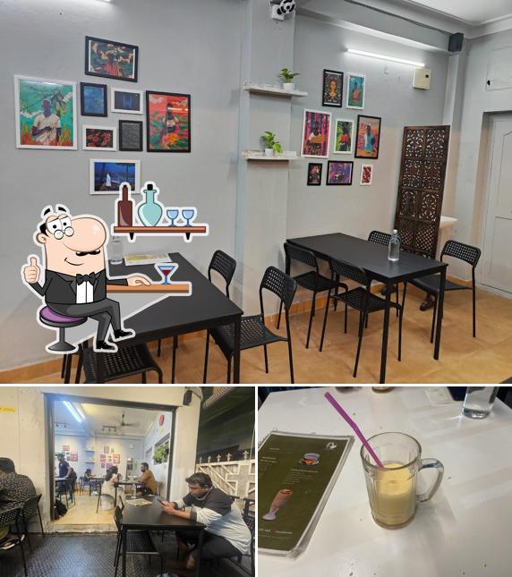 The restaurant's interior and beverage