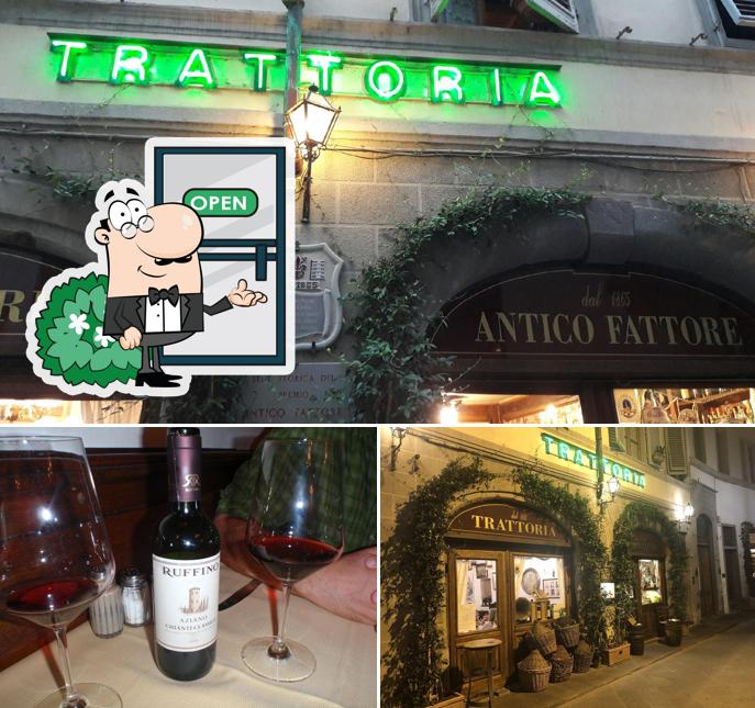 Tra le varie cose da Trattoria Antico Fattore si possono trovare la esterno e bevanda