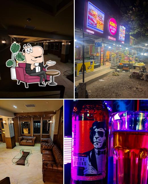 The interior of Bar hot drinks