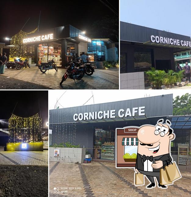The exterior of Corniche Cafe