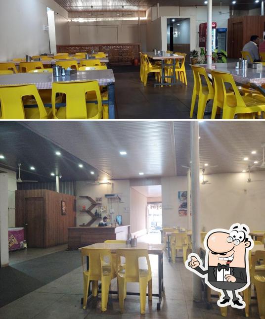 The interior of Hotel Mahaveer Pure Veg