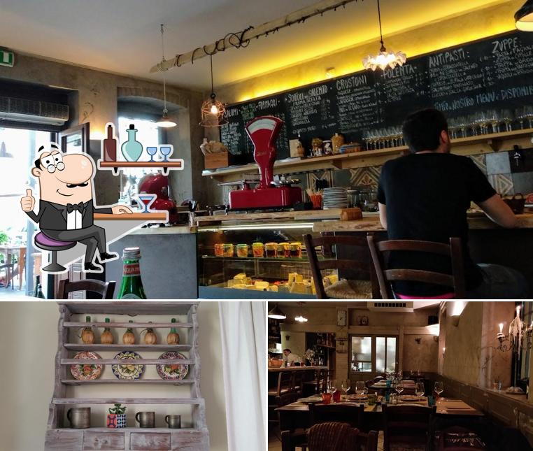 Gli interni di Osteria La Frasca