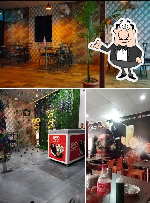 Take a seat at one of the tables at Medini foods