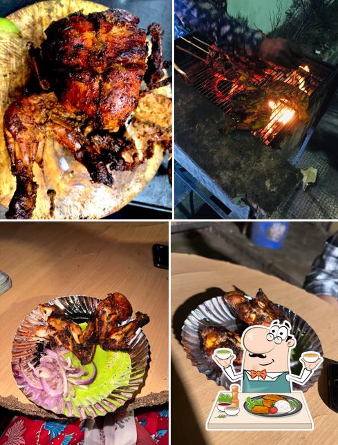 Food at V-Jay Vince BBQ