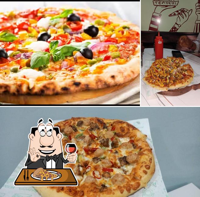 Pick different types of pizza