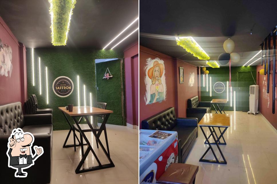 The interior of Golden Saffron Cafe