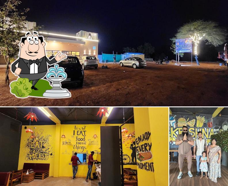 Among various things one can find exterior and interior at Krishna Restaurant (Pure Veg)