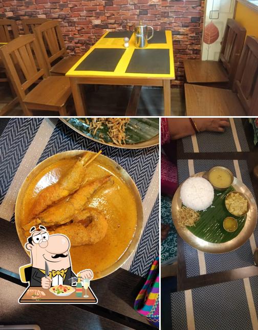 This is the image displaying food and interior at Ahare Bangla