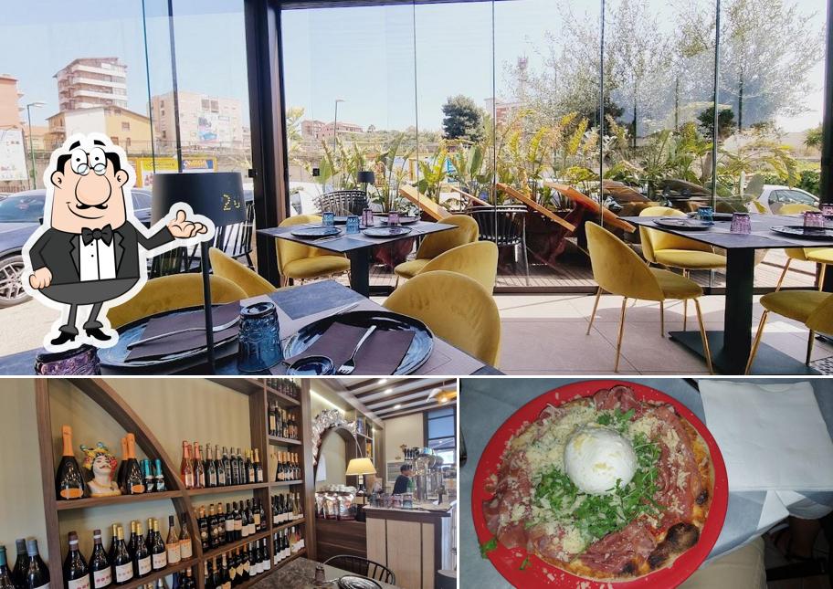 La interni e cibo del ristorante