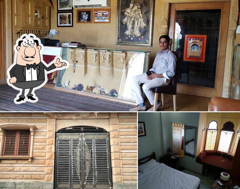 Take a seat at one of the tables at Hotel Yaduraj Heritage