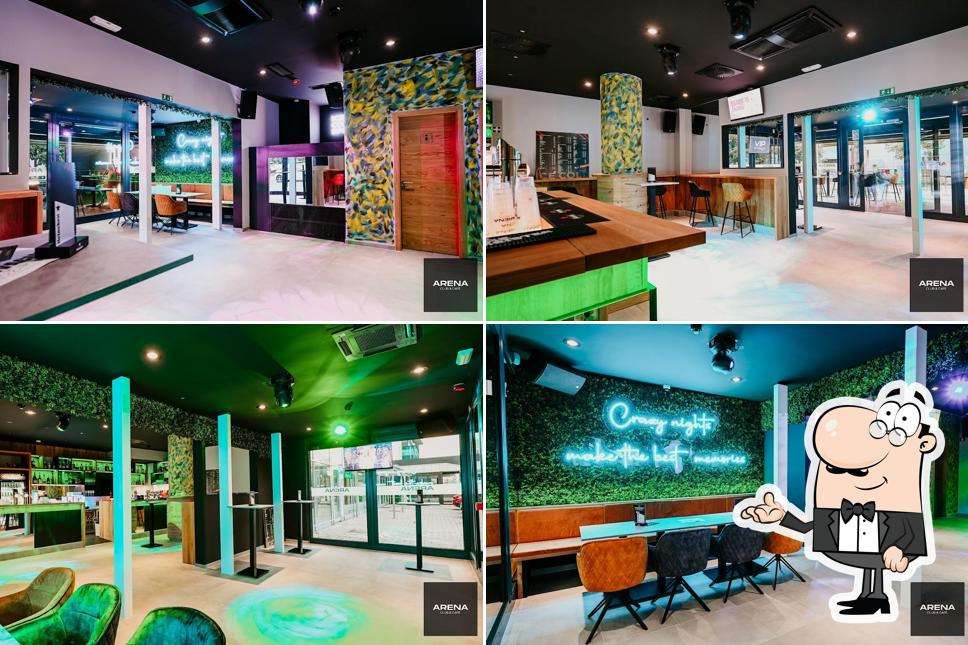 Gli interni di Arena Club & Cafe