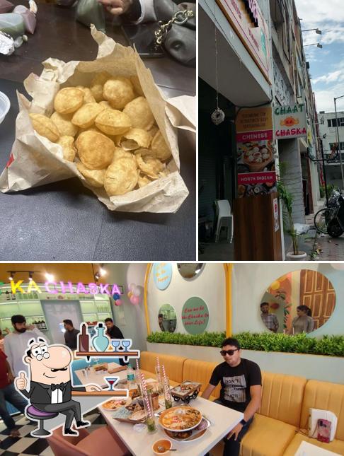 Check out the image displaying interior and exterior at Chaat Ka Chaska