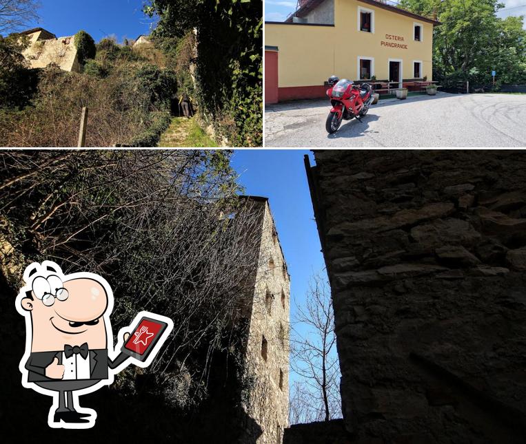 Curiosa tra gli esterni di Osteria Piangrande