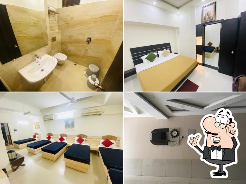 Take a seat at one of the tables at Hotel the Galaxy