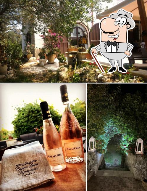 La esterno e alcol del ristorante