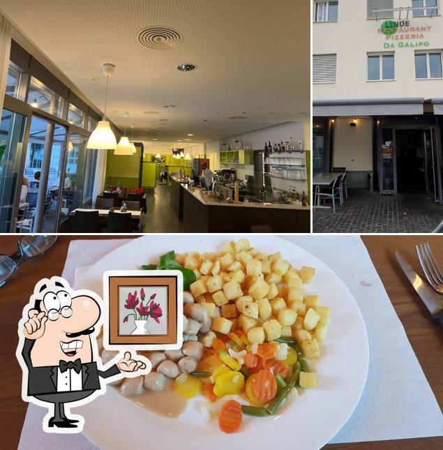 La immagine di interni e cibo da Da Galipo