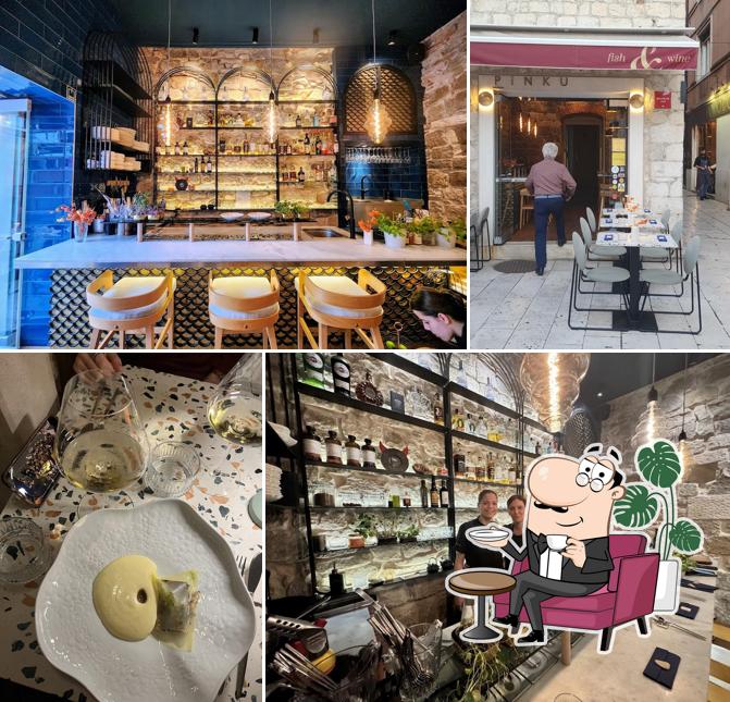 Dai un'occhiata agli interni di PiNKU fish & wine