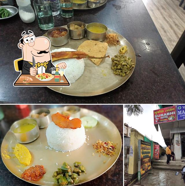 The photo of Surabhi Hotel’s food and exterior