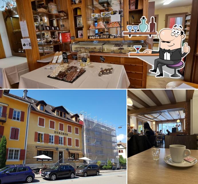 Tra le diverse cose da Confiserie Tea-room Zurcher Sàrl si possono trovare la interni e esterno