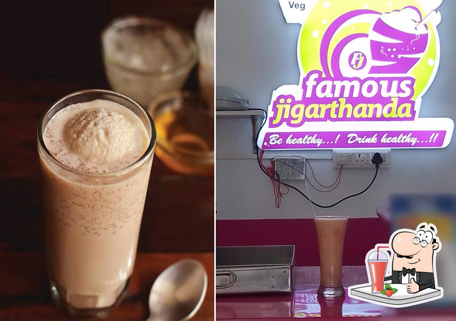 Famous Jigarthanda offers a selection of drinks