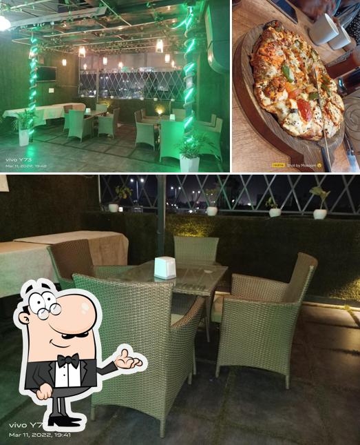 This is the photo depicting interior and food at The food factory