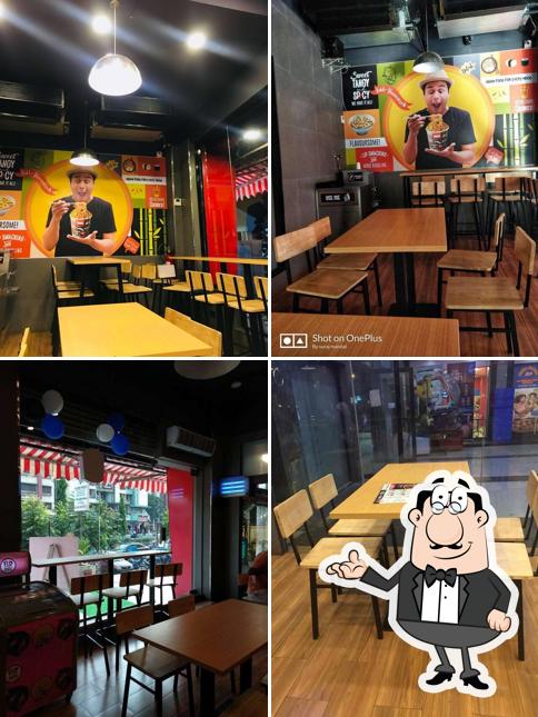 Take a seat at one of the tables at Chinese Wok