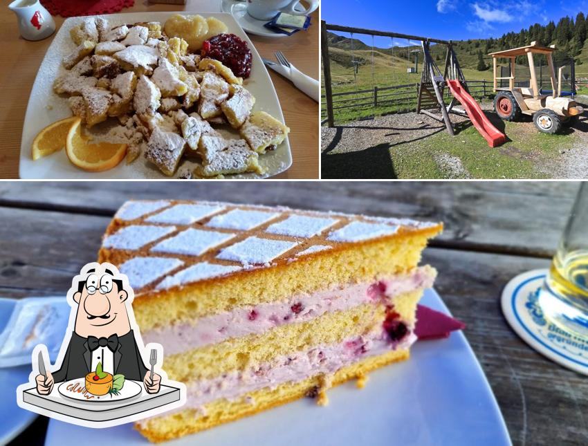 Malga Calice - Kalcheralm si caratterizza per la cibo e area giochi