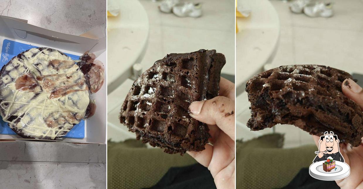 Chocolate cake at The Belgian Waffle Co
