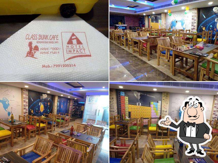 Take a seat at one of the tables at Class Bunk Cafe