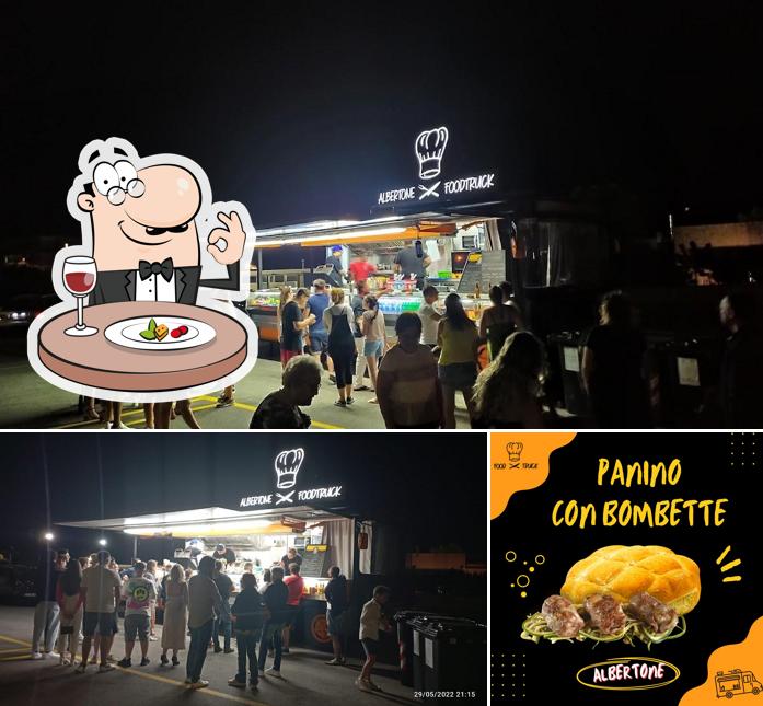 La cibo e esterno del ristorante